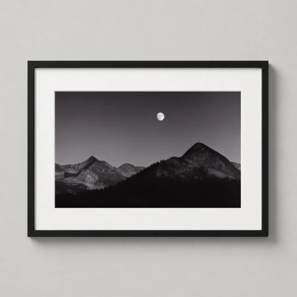Ansel Adams Moonrise from Glacier Point Yosemite Photography Print