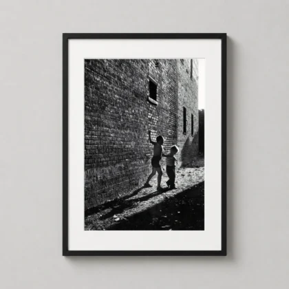 Chicago Photography, Vintage City – Children in Urban Alley decorative photography print for curated interiors by MerchFuse