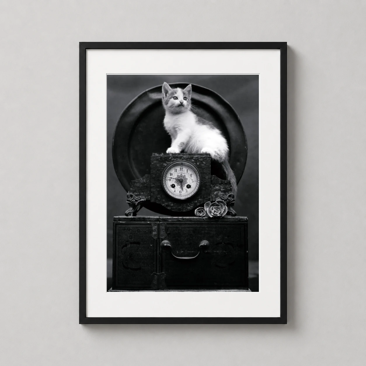 Edward Weston Mary Clock — whimsical 1945 black and white photograph by Edward Weston featuring a