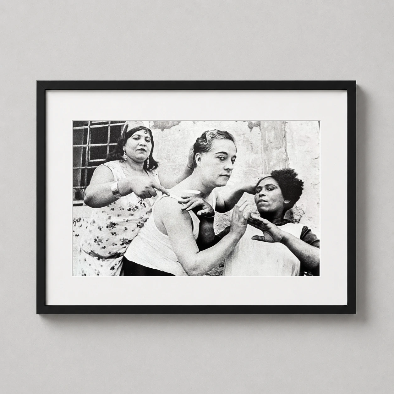 Henri Cartier-bresson Valence Spain — masterwork of street photography capturing three figures in an intimate