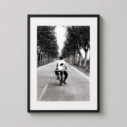 Elliott Erwitt Provence 1955 — charming black and white street photography print featuring a man and