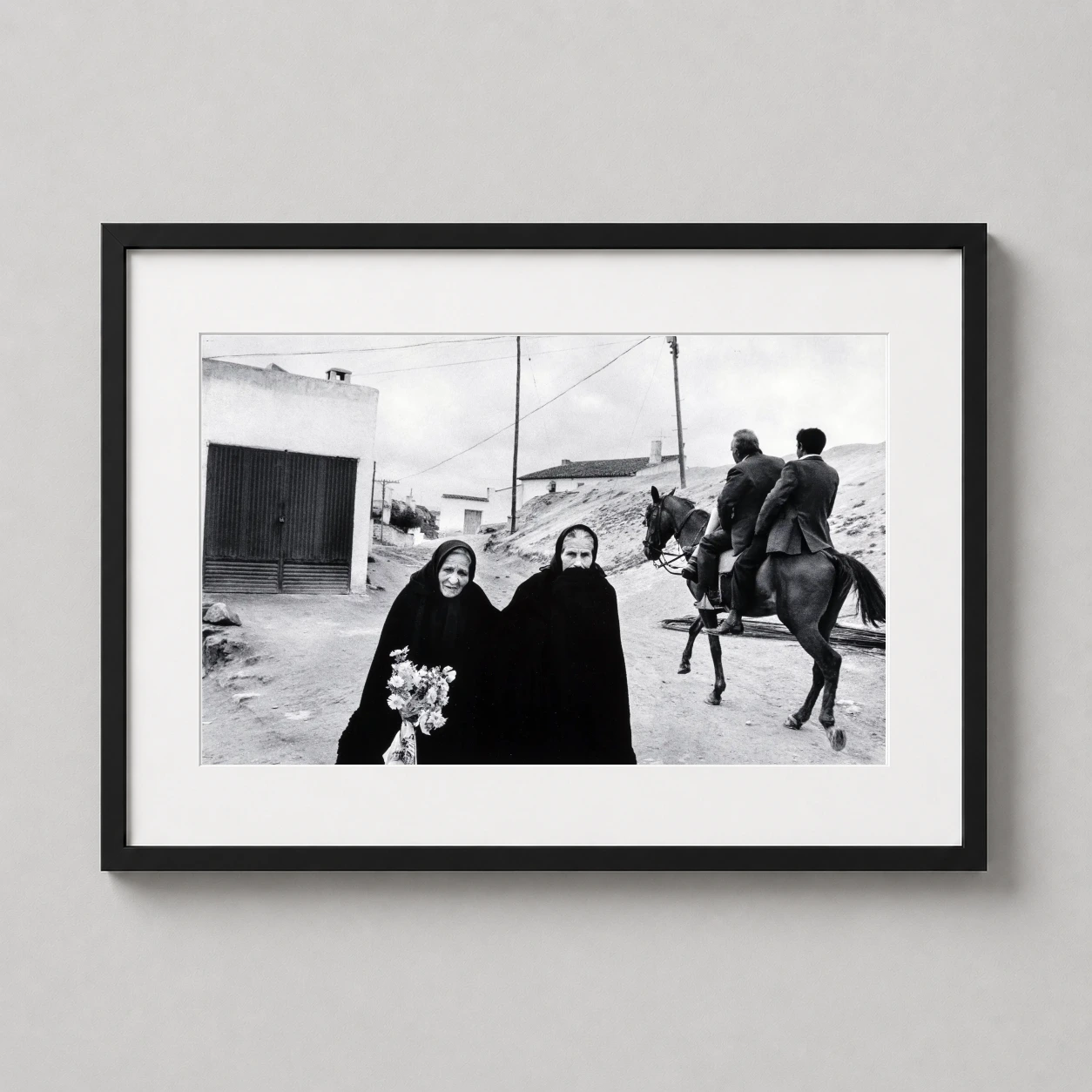 Josef Koudelka Spain 1974 — stark black and white photograph by Josef Koudelka featuring two women