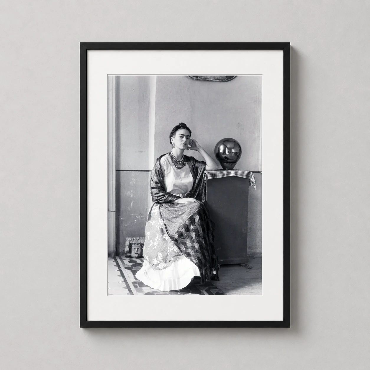 Manuel Alvarez Bravo — black and white photography print of Frida Kahlo in Manuel Alvarez