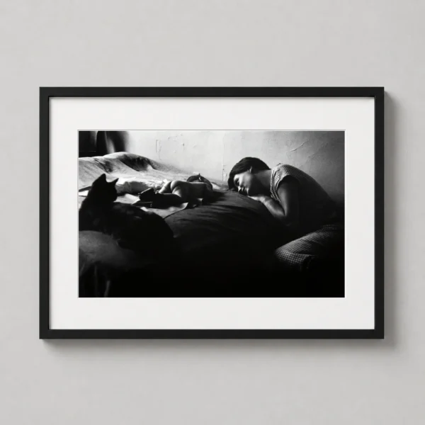 Elliott Erwitt Lucienne and Ellen Erwitt on Bed New York City Photography Print