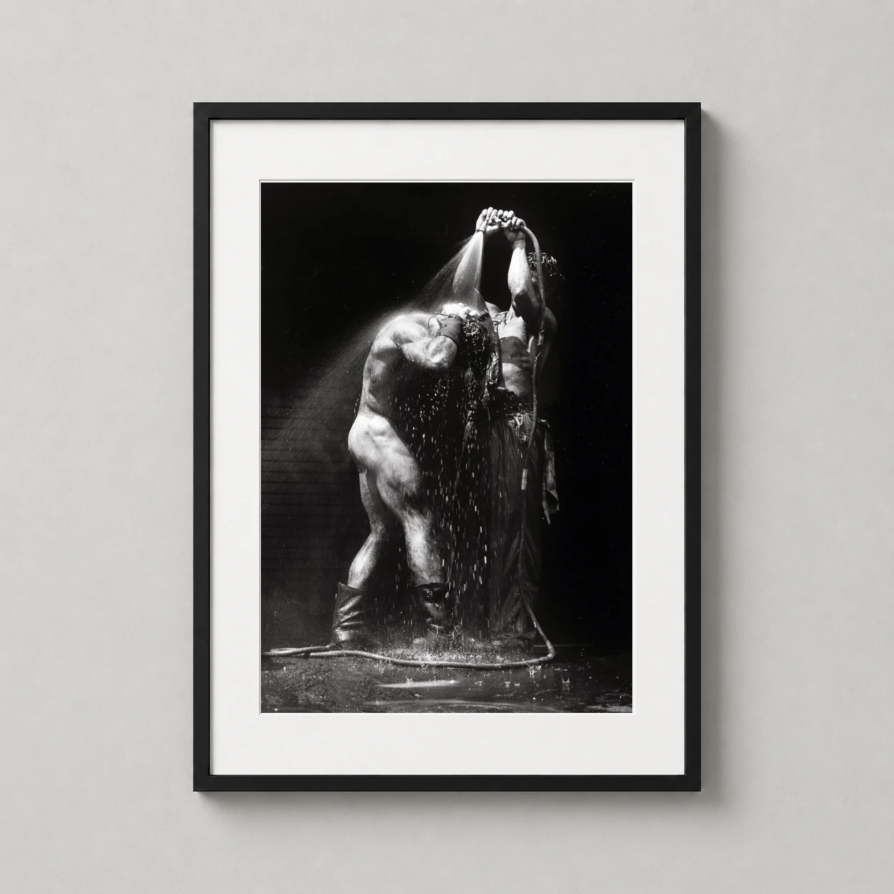 Herb Ritts Dan Fred — dramatic black and white photograph by Herb Ritts capturing two
