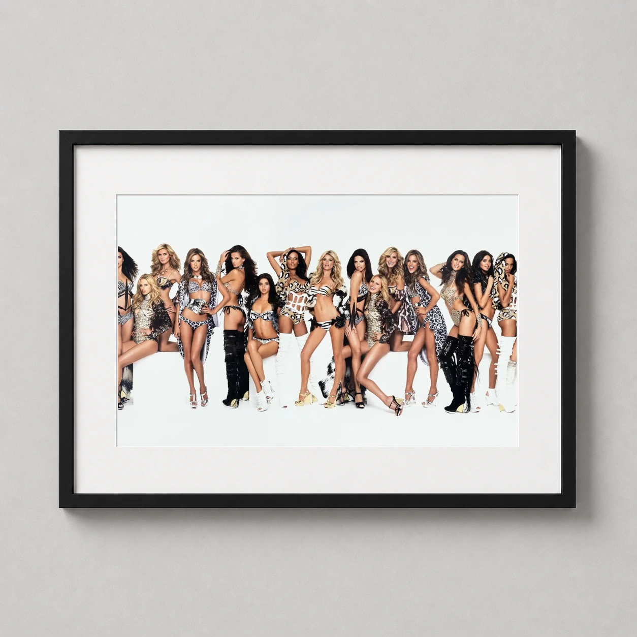 Gavin Bond Paysage D'une — sprawling ensemble of fashion models in animal print lingerie captured