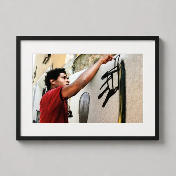 Jean-Michel Basquiat Painting Action Photography Print