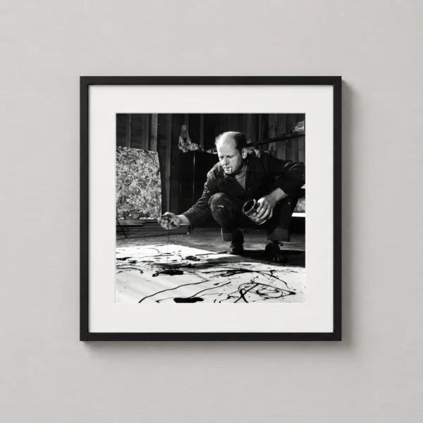 Martha Holmes, Jackson Pollock in His Studio 1949 Photography Print