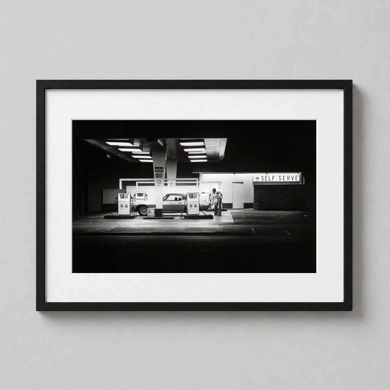 Max Yavno Self Service Photo — 1978 black and white photograph by Max Yavno capturing a solitary woman