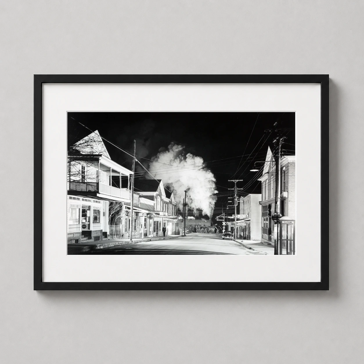 Ghost Town Stanley Virginia O Winston Link — dramatic black and white photograph by O. Winston Link featuring a