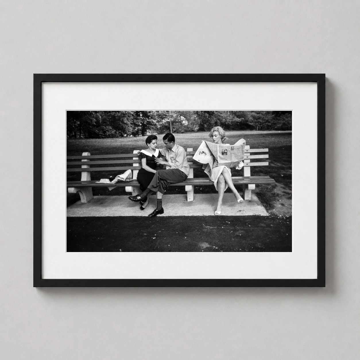 Sam Shaw Photography — candid black and white photograph by Sam Shaw featuring Marilyn Monroe