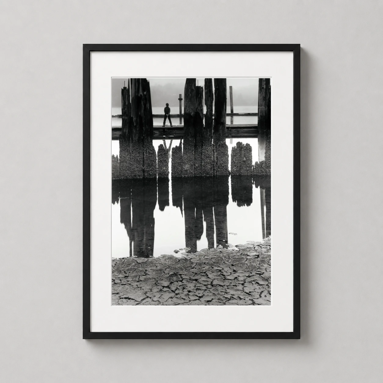 Wynn Bullock Boy Fishing Photo — mid-century black and white photograph by Wynn Bullock featuring a