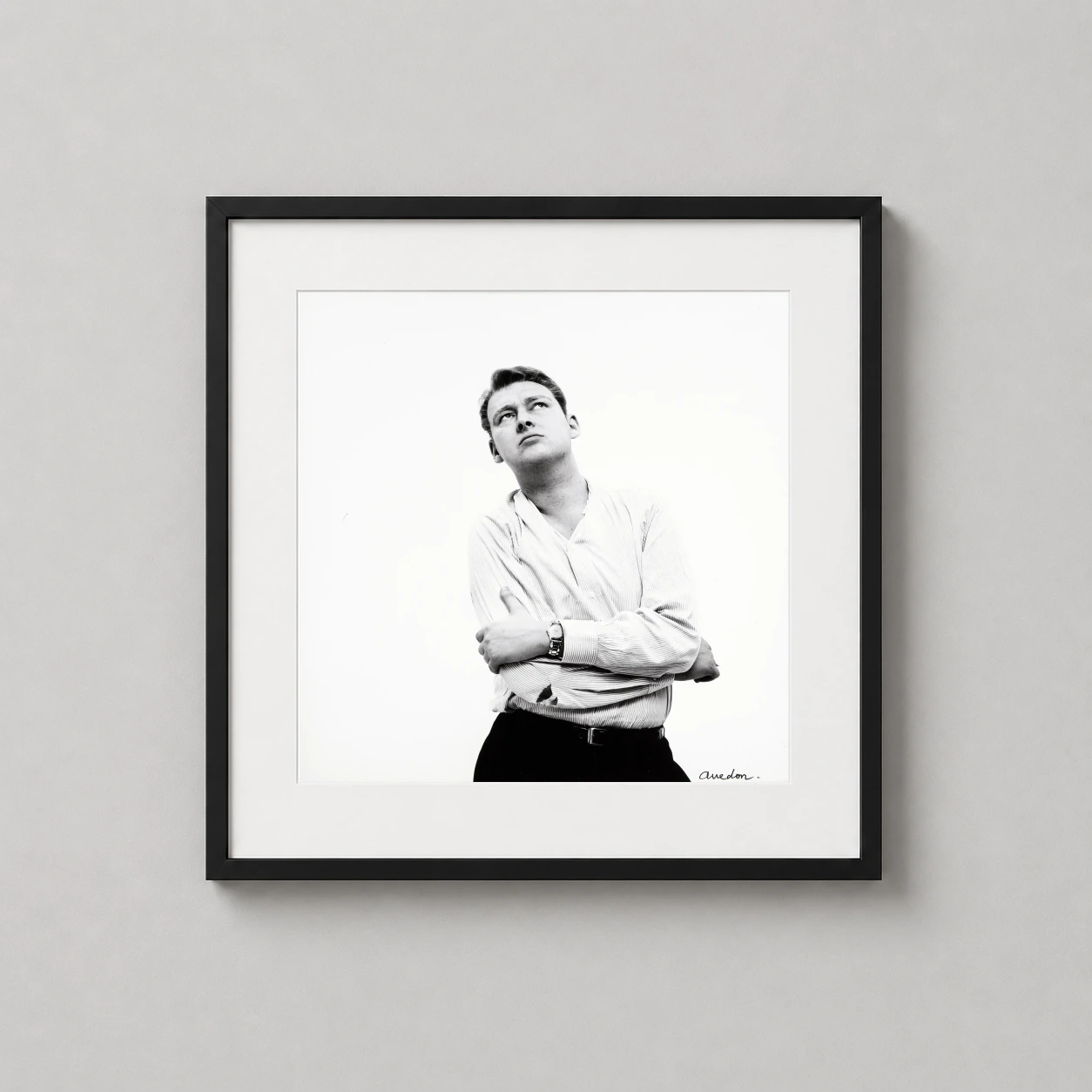 Richard Avedon — high-contrast black and white portrait by Richard Avedon of director