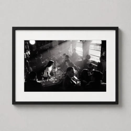 Pub in Soho 1955 by Willy Ronis Black and White Photography Print