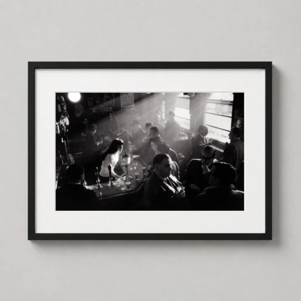 Pub in Soho 1955 by Willy Ronis Black and White Photography Print