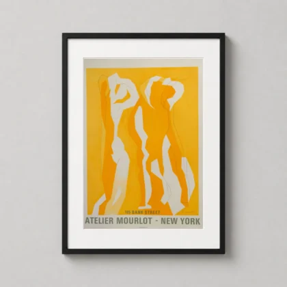 André Beaudin | Vintage Exhibition Poster | Abstract Nude Art Print framed wall art mockup