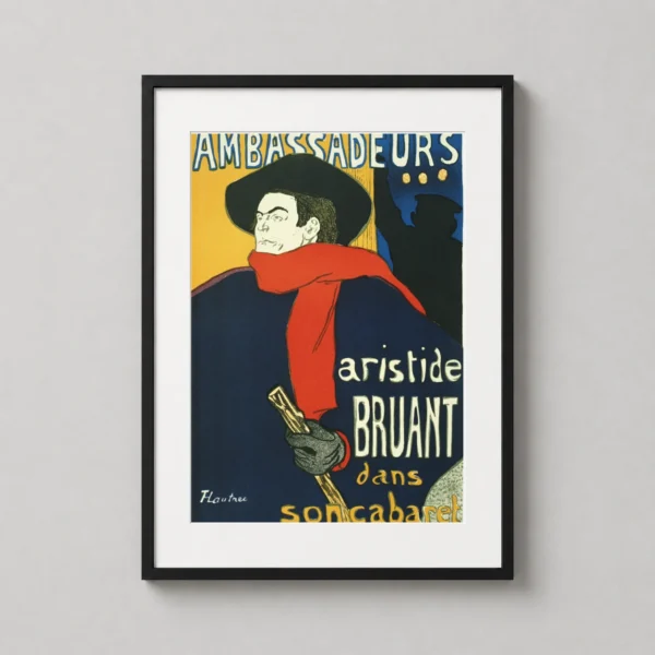 Aristide Bruant at Ambassadeurs Toulouse-Lautrec Art Print