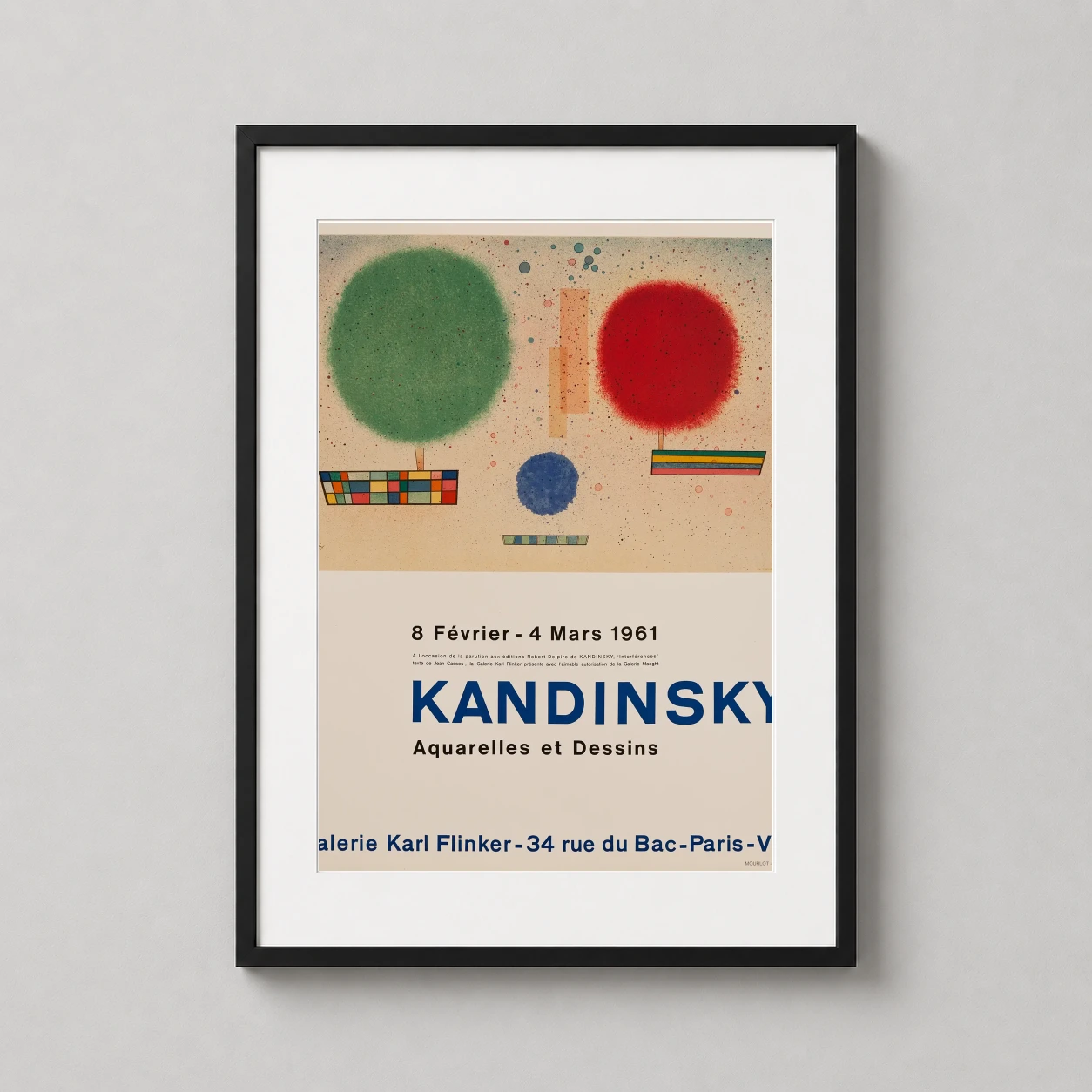 Kandinsky — kandinsky Abstract Red Green Circles serves as a abstract art