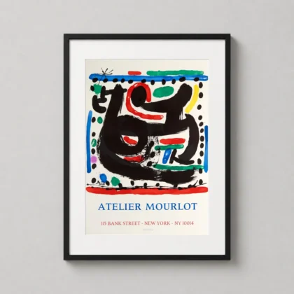 MerchFuse Joan Miró – Abstract – Atelier Mourlot Exhibition abstract art print with abstract character
