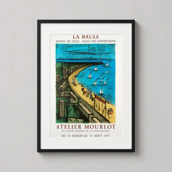 Bernard Buffet La Baule, Vintage Art Poster, Atelier Mourlot Exhibition