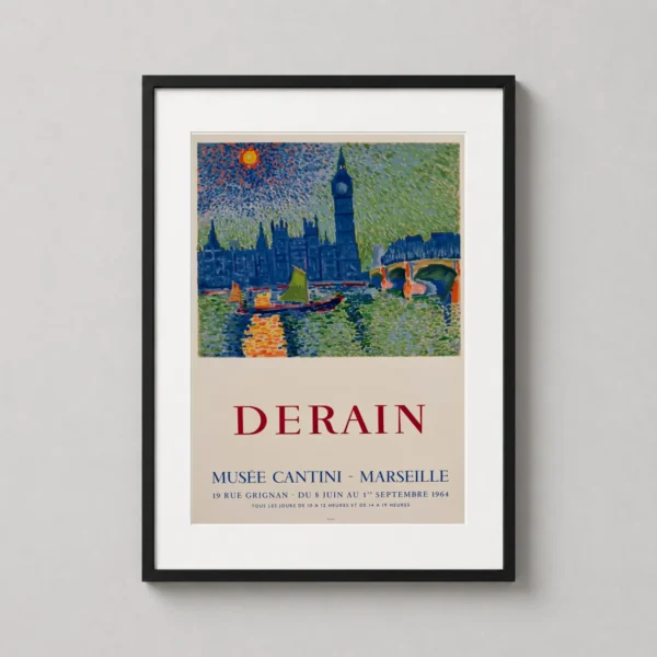 André Derain, Vintage Exhibition Art Poster, Houses of Parliament London