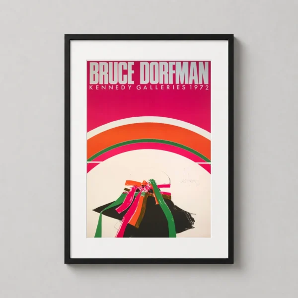 Bruce Dorfman Exhibition Poster, 1972 Vintage Pop Art Wall