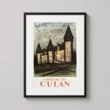 Bernard Buffet Château de Culan Expressionist Sketch Art Print