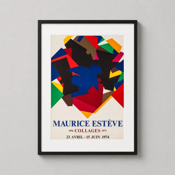 Maurice Estève Abstract Collage Galerie Claude Bernard Art Print