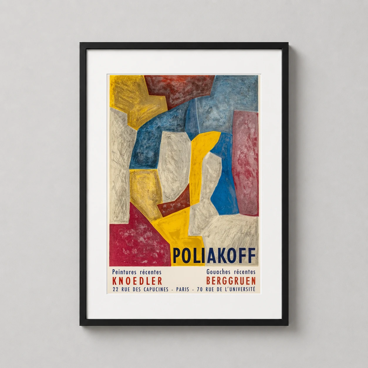 Serge Poliakoff — sophisticated abstract art print featuring Serge Poliakoff's 1959