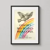 Picasso Peace Dove Vienne 1952 Rainbow Exhibition Art Print