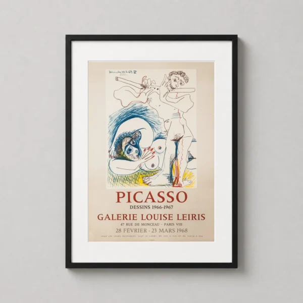 Picasso Dessins 1966-1967 Galerie Louise Leiris Exhibition Art Print