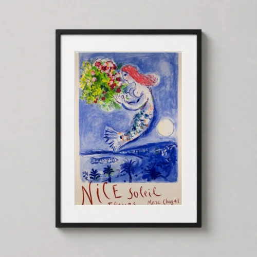 Marc Chagall Nice Soleil Fleurs, The Mermaid of Nice Art Print