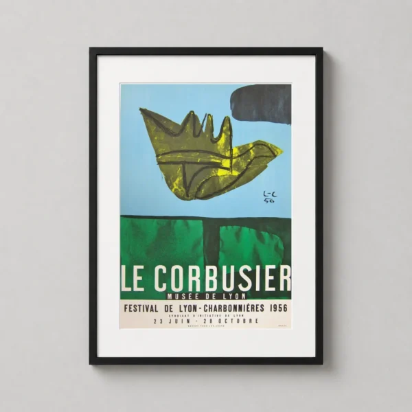 Le Corbusier Musee de Lyon Exhibition Abstract Art Print, 1956 Poster