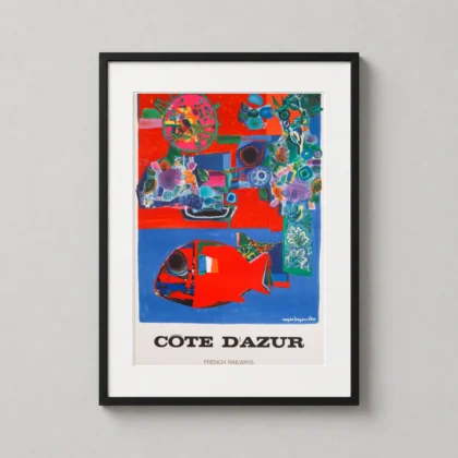 Roger Bezombes Cote Dazur Vintage Travel - travel poster from MerchFuse