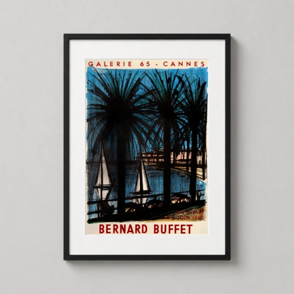Bernard Buffet Cannes 1960 Vintage Exhibition Art Print