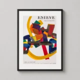 Maurice Estève Galerie Claude Bernard Abstract Exhibition Wall Art Print