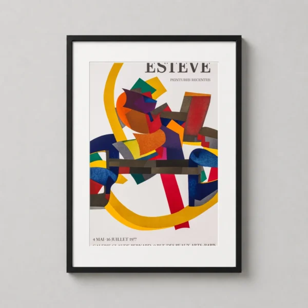 Maurice Estève Galerie Claude Bernard Abstract Exhibition Wall Art Print