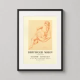 Berthold Mahn Dessins 1955 Galerie Jacquart Vintage Art Print
