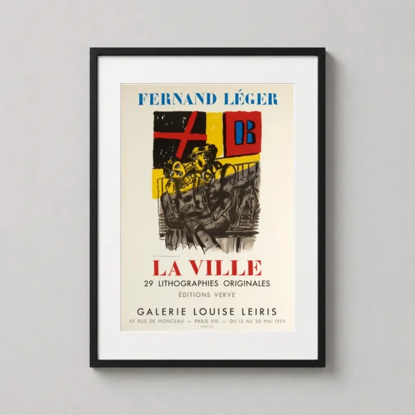 Fernand Léger La Ville Galerie Louise Leiris 1959 Art Print
