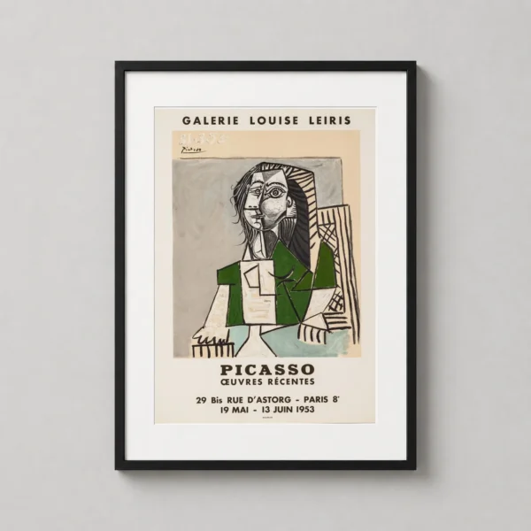 Pablo Picasso Cubist Woman Green Galerie Louise Leiris Art Print