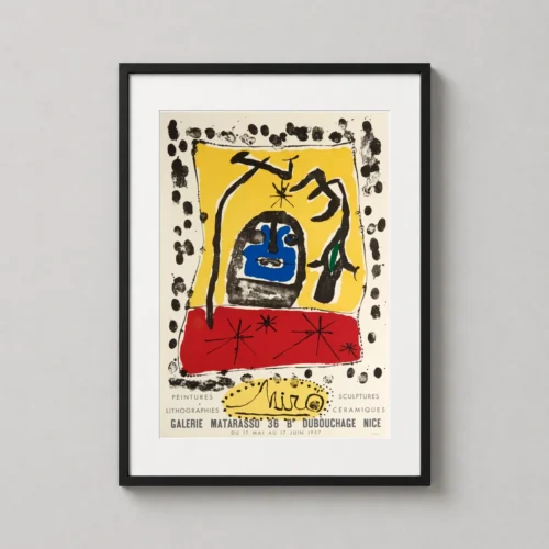 Joan Miro Galerie Matarasso 1957 Abstract Surrealist Art Print