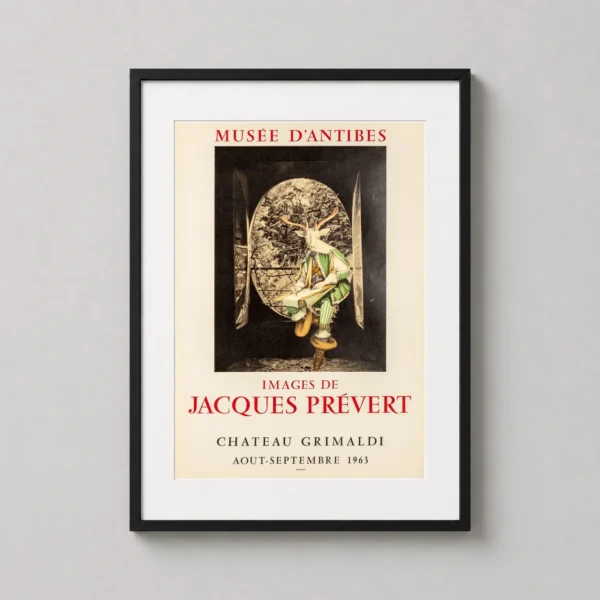 Jacques Prévert Surreal Deer Exhibition, Chateau Grimaldi Art Print