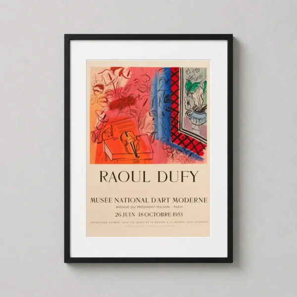 Raoul Dufy Intérieur au Violon 1953 Exhibition Art Print