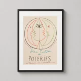 Jean Cocteau Poteries 1958 Villefranche-sur-Mer Exhibition Poster