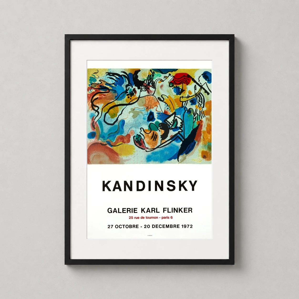 Wassily Kandinsky — this Kandinsky exhibition print features a colorful abstract
