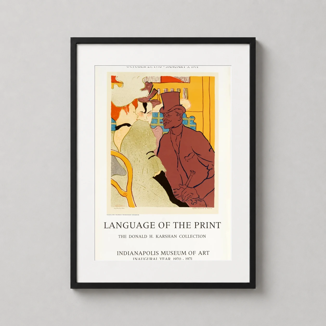 Henri Toulouse Lautrec Moulin — this 1970 exhibition poster features Toulouse-Lautrec's L'Anglais au