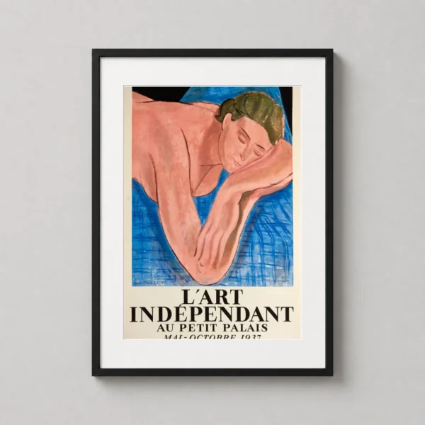 Matisse L'art Independant Reclining Nude Exhibition Art Print