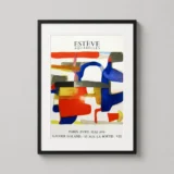 Maurice Estève Galerie Galanis 1956 Exhibition Abstract Art Print