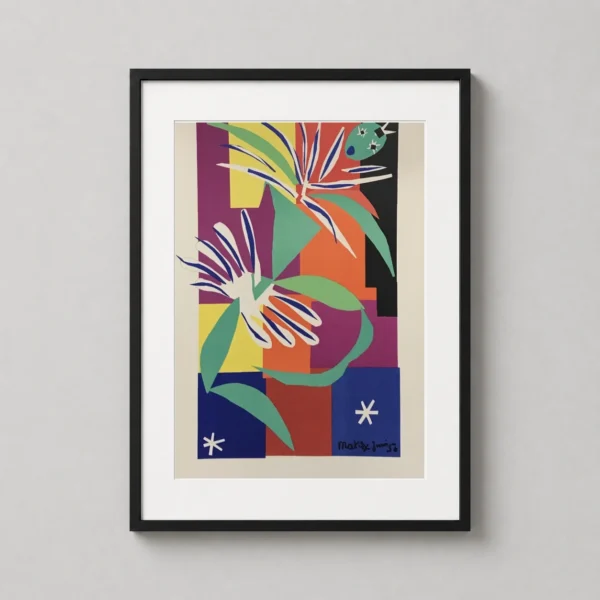 Matisse La Danseuse Creole Abstract Art Poster, Vibrant Print