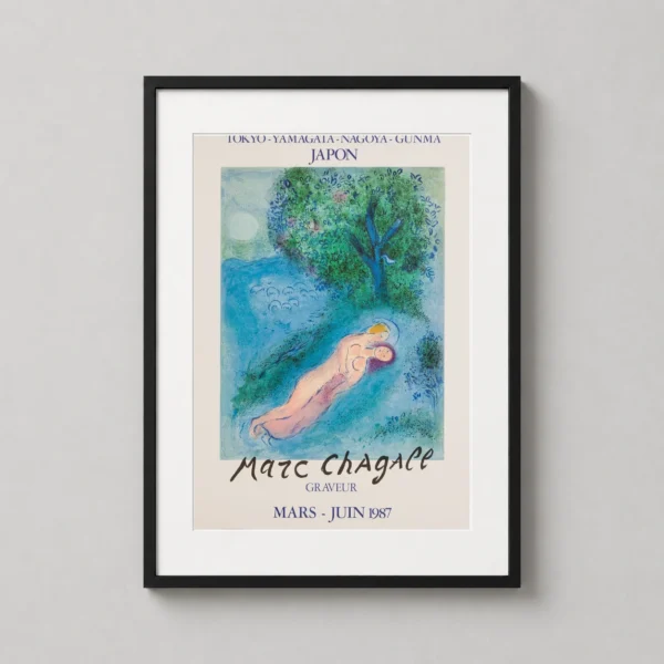 Marc Chagall, Art Exhibition Poster, Les Amoureux Devant l'Arbre